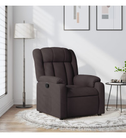 Fauteuil inclinable Marron foncé Tissu