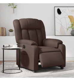 Fauteuil inclinable électrique Marron Similicuir