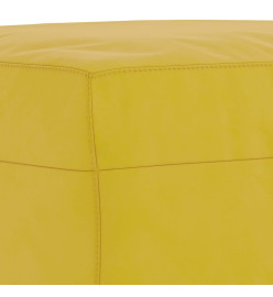 Ensemble de canapés 4 pcs avec coussins jaune velours