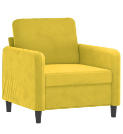 Fauteuil Jaune 60 cm Velours