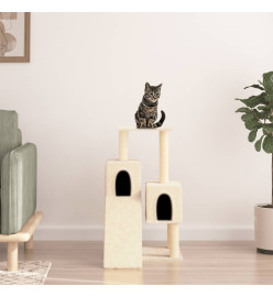 Arbre à chat avec griffoirs en sisal Crème 82 cm