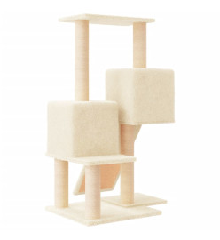 Arbre à chat avec griffoirs en sisal Crème 82 cm