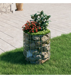 Poteau à gabion circulaire Acier galvanisé Ø50x50 cm