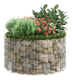 Poteau à gabion circulaire Acier galvanisé Ø100x50 cm