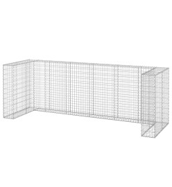 Mur en gabion pour poubelles Acier galvanisé 325x100x110 cm