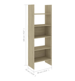 Ensemble de bibliothèque 4 pcs Chêne sonoma Aggloméré