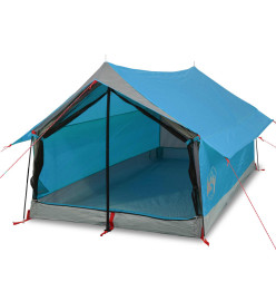 Tente de camping 2 personnes bleu 193x122x96 cm taffetas 185T