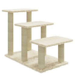 Arbre à chat avec griffoirs en sisal Crème 50,5 cm