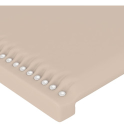 Cadre de lit avec tête de lit Cappuccino 120x200 cm Similicuir