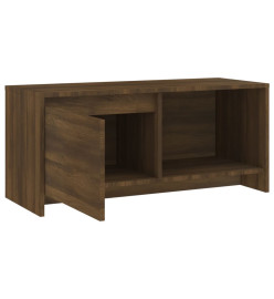 Meuble TV Chêne marron 90x35x40 cm Aggloméré