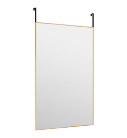 Miroir de porte Doré 50x80 cm Verre et aluminium