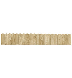 Rouleaux de bordure 3 pcs 120 cm bois de pin imprégné