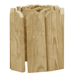 Rouleaux de bordure 3 pcs 120 cm bois de pin imprégné