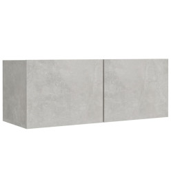 Ensemble de meubles TV 8 pcs Gris béton Bois d'ingénierie