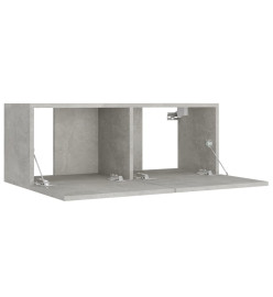 Ensemble de meubles TV 8 pcs Gris béton Bois d'ingénierie