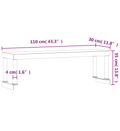 Étagère de table de travail 110x30x35 cm inox