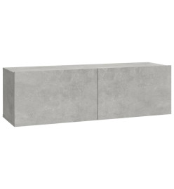 Ensemble de meubles TV 7 pcs Gris béton Bois d'ingénierie