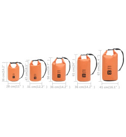 Sac sec Orange 5 L PVC