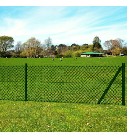 Clôture à mailles losangées et poteaux acier 1,0x25 m