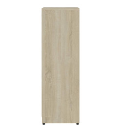 Armoire de bain Blanc et chêne sonoma 30x30x95 cm Aggloméré