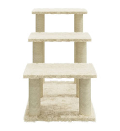 Arbre à chat avec griffoirs en sisal Crème 50,5 cm