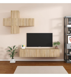 Ensemble de meubles TV 7 pcs Chêne sonoma Bois d'ingénierie