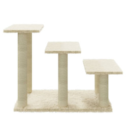 Arbre à chat avec griffoirs en sisal Crème 50,5 cm