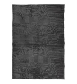 Tapis IZA poils courts style scandinave anthracite 140x200 cm