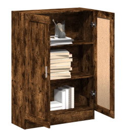 Bibliothèque chêne fumé 82,5x30,5x115 cm bois d'ingénierie