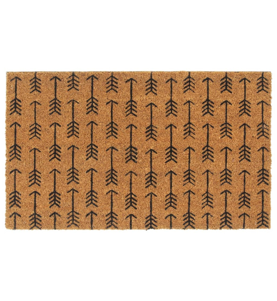 Tapis de porte naturel 45x75 cm fibre de coco touffeté