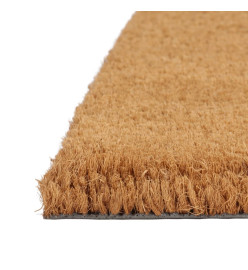 Tapis de porte naturel demi-rond 60x90cm fibre de coco touffeté