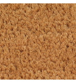 Tapis de porte naturel demi-rond 60x90cm fibre de coco touffeté