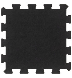 Carreaux de sol caoutchouc 4 pcs noir 16 mm 30x30 cm