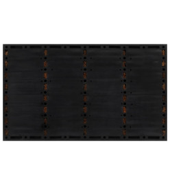 Paillasson rectangulaire 45x75 cm caoutchouc et fibre de coco