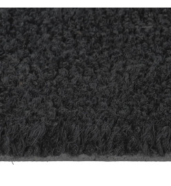 Tapis de porte noir 90x150 cm fibre de coco touffeté