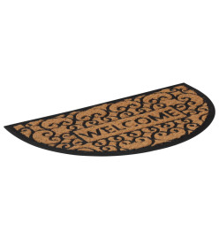 Tapis de porte demi-rond 45x75 cm caoutchouc et fibre de coco