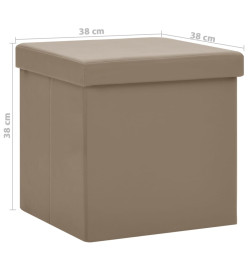 Tabouret de rangement pliable Cappuccino PVC