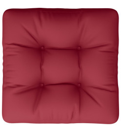 Coussin de palette 60x60x12 cm rouge bordeaux tissu