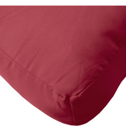 Coussin de palette 60x60x12 cm rouge bordeaux tissu