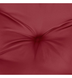 Coussin de palette 60x60x12 cm rouge bordeaux tissu