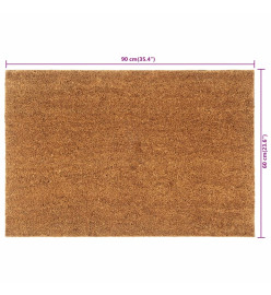 Tapis de porte naturel 60x90 cm fibre de coco touffeté