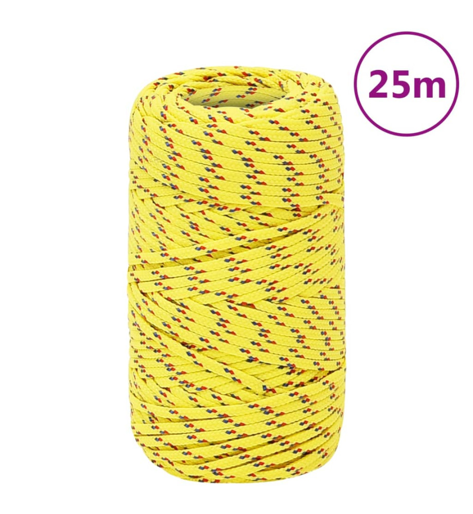 Corde de bateau Jaune 2 mm 25 m Polypropylène