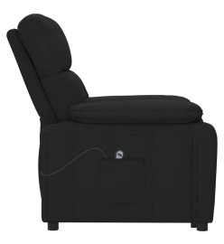 Fauteuil inclinable électrique Noir Tissu