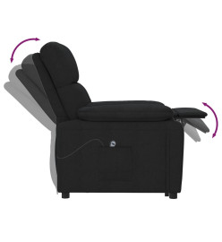 Fauteuil inclinable électrique Noir Tissu