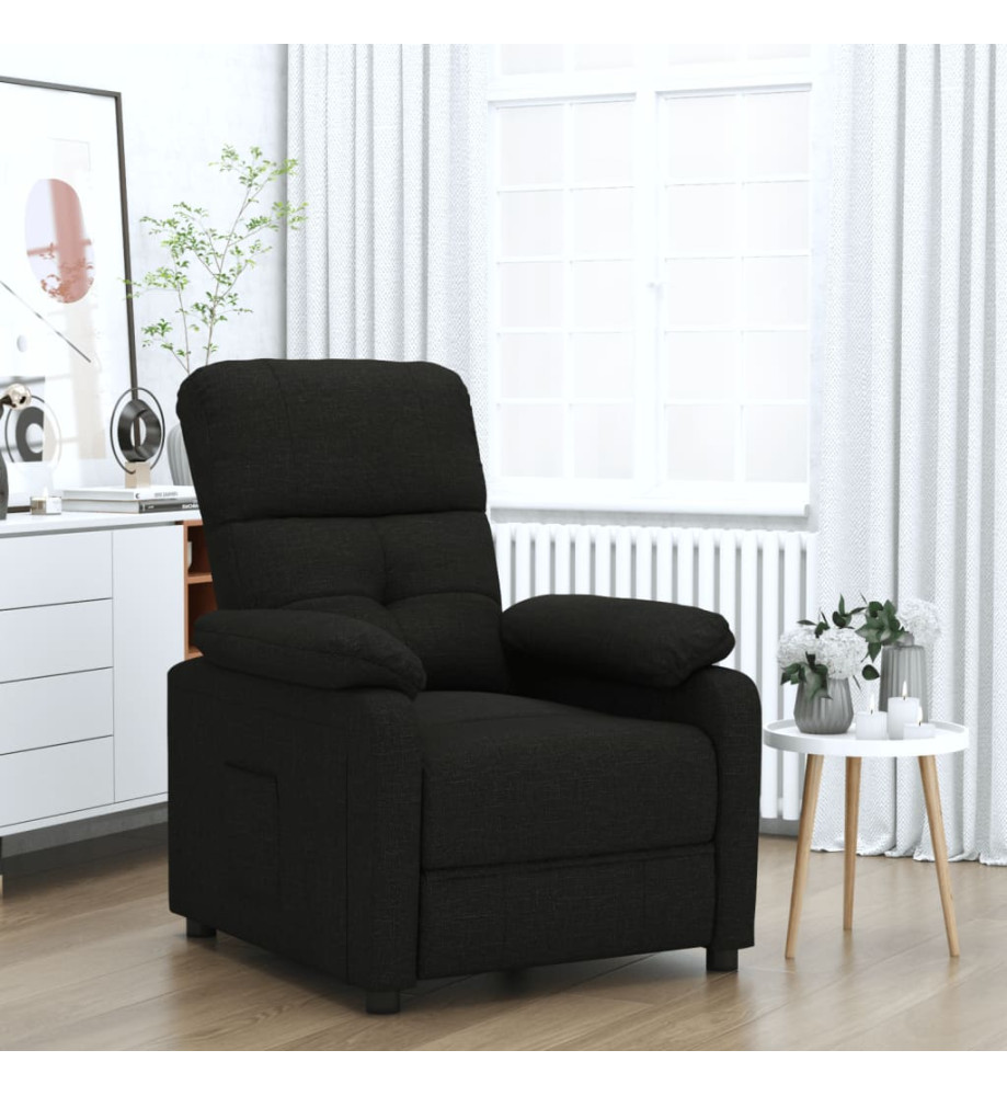 Fauteuil inclinable Noir Tissu