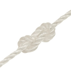 Corde de travail blanc 3 mm 50 m polypropylène