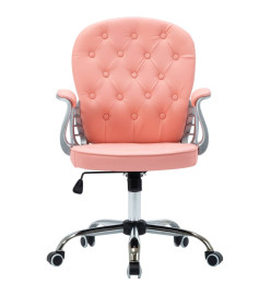 Chaise de bureau pivotante Rose Similicuir