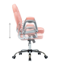 Chaise de bureau pivotante Rose Similicuir