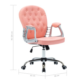 Chaise de bureau pivotante Rose Similicuir