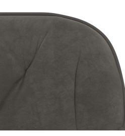 Chaise pivotante de bureau Gris foncé Velours